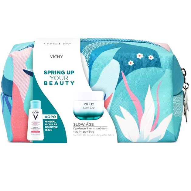 Vichy Promo Spring Up Your Beauty με Slow Age Cream Spf30 50ml & Mineral Micellar Sensitive 100ml & Νεσεσέρ Vichy Promo Spring Up Your Beauty με Slow Age Cream Spf30 50ml & Mineral Micellar Sensitive 100ml & Νεσεσέρ