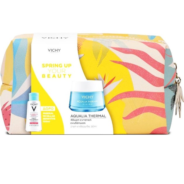 Vichy Promo Spring Up Your Beauty Aqualia Thermal Rich 50ml & Mineral Micellar Sensitive Νερό 100ml & Νεσεσέρ Vichy Promo Spring Up Your Beauty Aqualia Thermal Rich 50ml & Mineral Micellar Sensitive Νερό 100ml & Νεσεσέρ