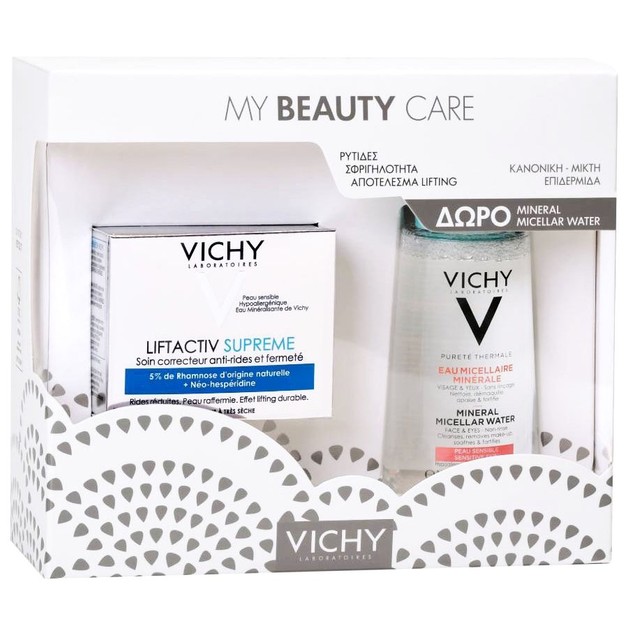 Vichy Promo Liftactiv Supreme για Κανονικές Μικτές Επιδερμίδες 50ml & Mineral Micellar Water για Ευαίσθητες Επιδερμίδες 100ml Vichy Promo Liftactiv Supreme για Κανονικές Μικτές Επιδερμίδες 50ml & Mineral Micellar Water για Ευαίσθητες Επιδερμίδες 100ml
