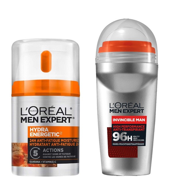 L\'oreal Paris Men Expert Πακέτο Προσφοράς Hydra Energetic 24h Anti-Fatigue Moisturizer Cream 50ml & Invincible Roll-On Deo 50ml L\'oreal Paris Men Expert Πακέτο Προσφοράς Hydra Energetic 24h Anti-Fatigue Moisturizer Cream 50ml & Invincible Roll-On Deo 50ml