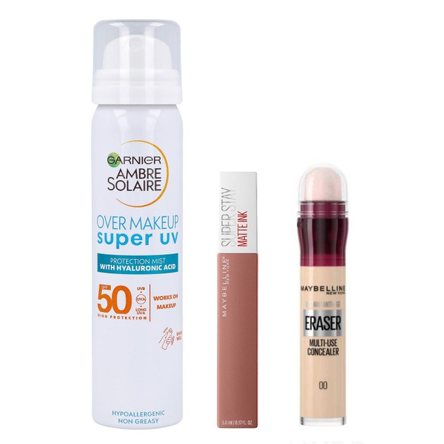 Maybelline Πακέτο Προσφοράς Liquid Lipstick 65 Seductres 5ml & Concealer Ivory 6ml & Garnier Ambre Solaire Over Make Up Mist Spf50 75ml Maybelline Πακέτο Προσφοράς Liquid Lipstick 65 Seductres 5ml & Concealer Ivory 6ml & Garnier Ambre Solaire Over Make Up Mist Spf50 75ml