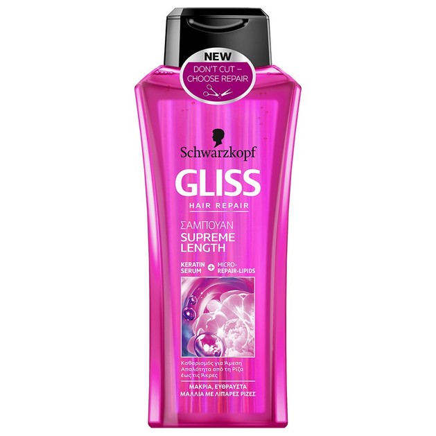 Schwarzkopf Gliss Supreme Length Shampoo Απαλό Σαμπουάν για Εύθραυστα Μακριά Μαλλιά με Λιπαρές Ρίζες 400ml Schwarzkopf Gliss Supreme Length Shampoo Απαλό Σαμπουάν για Εύθραυστα Μακριά Μαλλιά με Λιπαρές Ρίζες 400ml
