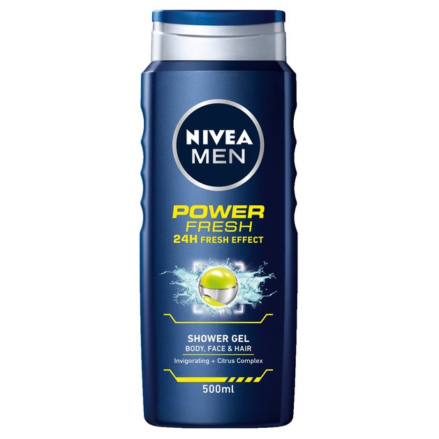 Nivea Men Shower Gel Power Fresh Αφρόλουτρο για Σώμα, Πρόσωπο και Μαλλιά 2x500ml 1+1 Δώρο Nivea Men Shower Gel Power Fresh Αφρόλουτρο για Σώμα, Πρόσωπο και Μαλλιά 2x500ml 1+1 Δώρο