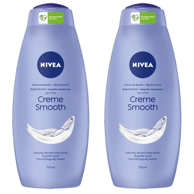 Nivea Πακέτο ΠροσφοράςCream Smooth Shower Cream 2x750ml 1+1 Δώρο Nivea Πακέτο ΠροσφοράςCream Smooth Shower Cream 2x750ml 1+1 Δώρο