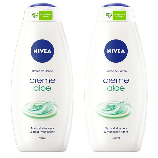 Nivea Πακέτο Προσφοράς Cream Aloe Shower Cream 2x750ml 1+1 Δώρο Nivea Πακέτο Προσφοράς Cream Aloe Shower Cream 2x750ml 1+1 Δώρο