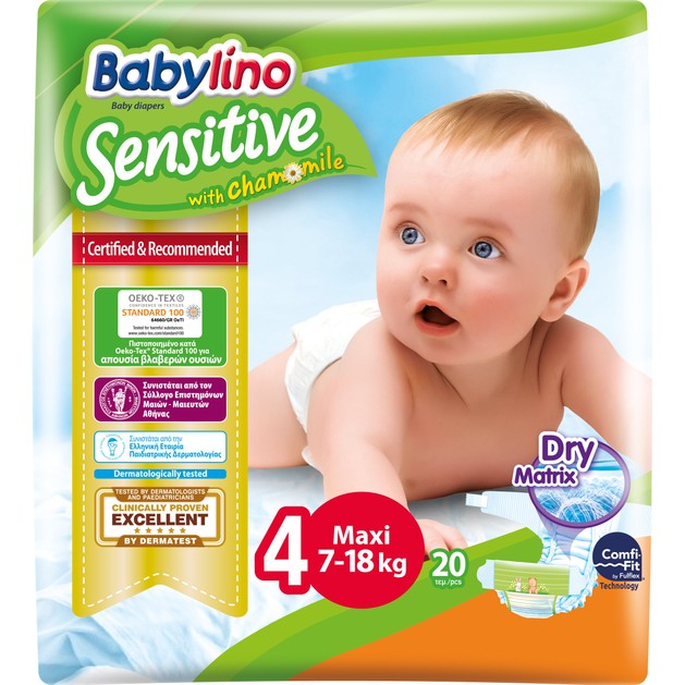 Babylino Sensitive Carry Pack Maxi Νο4 (7-18kg) 20 Πάνες Babylino Sensitive Carry Pack Maxi Νο4 (7-18kg) 20 Πάνες