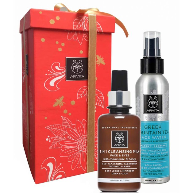 Apivita Πακέτο Προσφοράς Cleansing Milk 3 in 1 Face & Eyes 200ml & Mountain Tea Face Water 100ml Apivita Πακέτο Προσφοράς Cleansing Milk 3 in 1 Face & Eyes 200ml & Mountain Tea Face Water 100ml