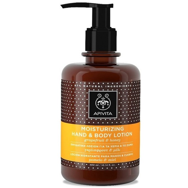 Apivita Moisturizing Hand & Body Lotion Ενυδατική Λοσιόν για τα Χέρια & το Σώμα με Γκρέιπφρουτ & Μέλι 300ml Apivita Moisturizing Hand & Body Lotion Ενυδατική Λοσιόν για τα Χέρια & το Σώμα με Γκρέιπφρουτ & Μέλι 300ml