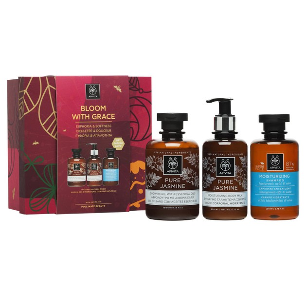Apivita Πακέτο Προσφοράς Bloom With Grace Pure Jasmine Shower Gel 300ml & Body Milk 200ml & Δώρο Moisturizing Shampoo 250ml Apivita Πακέτο Προσφοράς Bloom With Grace Pure Jasmine Shower Gel 300ml & Body Milk 200ml & Δώρο Moisturizing Shampoo 250ml