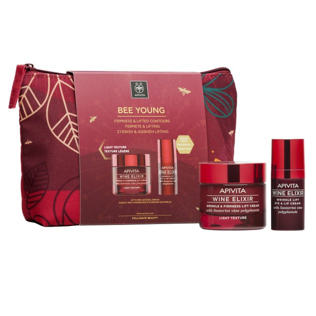 Apivita Πακέτο Προσφοράς Bee Young Wine Elixir & Firmness Lift Light Day Cream 50ml & Eye & Lip Cream 15ml σε Ειδική Τιμή Apivita Πακέτο Προσφοράς Bee Young Wine Elixir & Firmness Lift Light Day Cream 50ml & Eye & Lip Cream 15ml σε Ειδική Τιμή