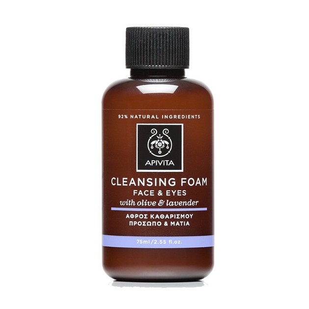Apivita Cleansing Foam Face & Eyes With Olive & Lavender Αφρός Καθαρισμού για Πρόσωπο & Μάτια με Ελιά & Λεβάντα 75ml Apivita Cleansing Foam Face & Eyes With Olive & Lavender Αφρός Καθαρισμού για Πρόσωπο & Μάτια με Ελιά & Λεβάντα 75ml