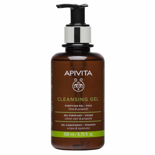 Apivita Purifying Cleansing Gel With Propolis & Lime Gel Καθαρισμού για Λιπαρές/Μικτές Επιδερμίδες με Κίτρο & Πρόπολη 200ml Apivita Purifying Cleansing Gel With Propolis & Lime Gel Καθαρισμού για Λιπαρές/Μικτές Επιδερμίδες με Κίτρο & Πρόπολη 200ml