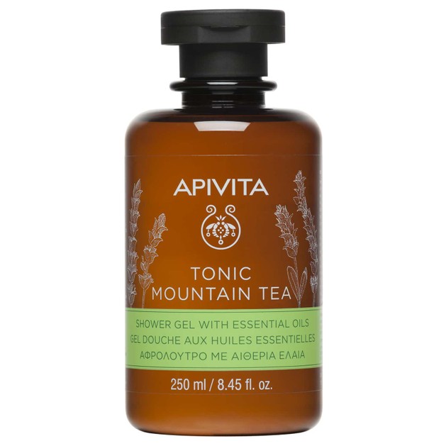 Apivita Tonic Mountain Tea Shower Gel With Essential Oils Αφρόλουτρο με Αιθέρια Έλαια για Τόνωση της Διάθεσης 250ml Apivita Tonic Mountain Tea Shower Gel With Essential Oils Αφρόλουτρο με Αιθέρια Έλαια για Τόνωση της Διάθεσης 250ml