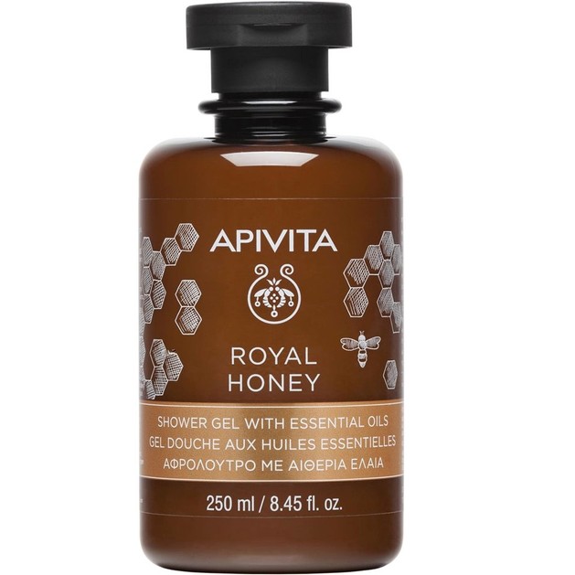 Apivita Royal Honey Shower Gel με Essential Oils Κρεμώδες Αφρόλουτρο με Αιθέρια Έλαια & Μέλι 250ml Apivita Royal Honey Shower Gel με Essential Oils Κρεμώδες Αφρόλουτρο με Αιθέρια Έλαια & Μέλι 250ml