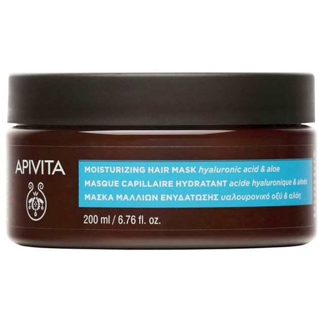 Apivita Moisturizing Hair Mask Μάσκα Μαλλιών Ενυδάτωσης με Αλόη & Υαλουρονικό Οξύ 200ml Apivita Moisturizing Hair Mask Μάσκα Μαλλιών Ενυδάτωσης με Αλόη & Υαλουρονικό Οξύ 200ml