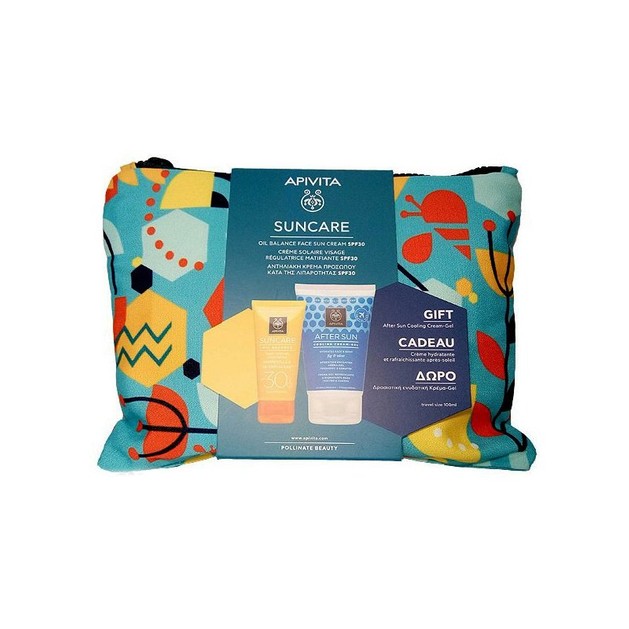 Apivita Πακέτο Προσφοράς Suncare Oil Balance Light Face Cream Spf30, 50ml & Δώρο After Sun Cooling Cream Gel 100ml & Νεσεσέρ Apivita Πακέτο Προσφοράς Suncare Oil Balance Light Face Cream Spf30, 50ml & Δώρο After Sun Cooling Cream Gel 100ml & Νεσεσέρ