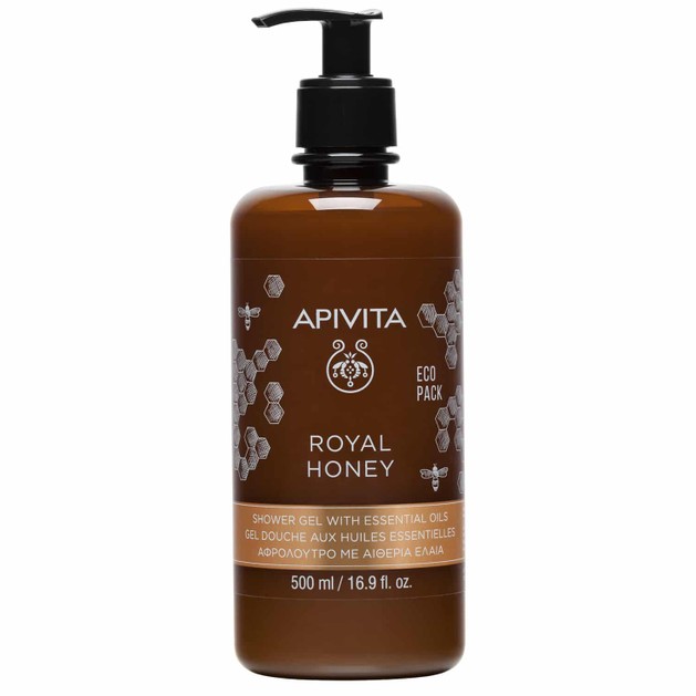 Apivita Royal Honey Shower Gel With Essential Oils Ecopack Κρεμώδες Αφρόλουτρο με Αιθέρια Έλαια & Μέλι 500ml Apivita Royal Honey Shower Gel With Essential Oils Ecopack Κρεμώδες Αφρόλουτρο με Αιθέρια Έλαια & Μέλι 500ml