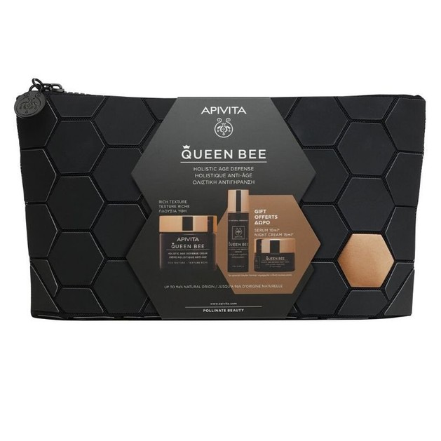 Apivita Promo Queen Bee Ολιστική Αντιγήρανση Κρέμα Ημέρας Πλούσιας Υφής 50ml & Ορός 10ml & Κρέμα Νύχτας 15ml Apivita Promo Queen Bee Ολιστική Αντιγήρανση Κρέμα Ημέρας Πλούσιας Υφής 50ml & Ορός 10ml & Κρέμα Νύχτας 15ml