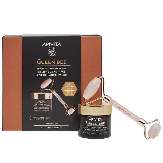 Apivita Queen Bee Πακέτο Προσφοράς HolisticAge Defense Day Cream Rich Texture 50ml & Δώρο Face Roller 1 Τεμάχιο Apivita Queen Bee Πακέτο Προσφοράς HolisticAge Defense Day Cream Rich Texture 50ml & Δώρο Face Roller 1 Τεμάχιο
