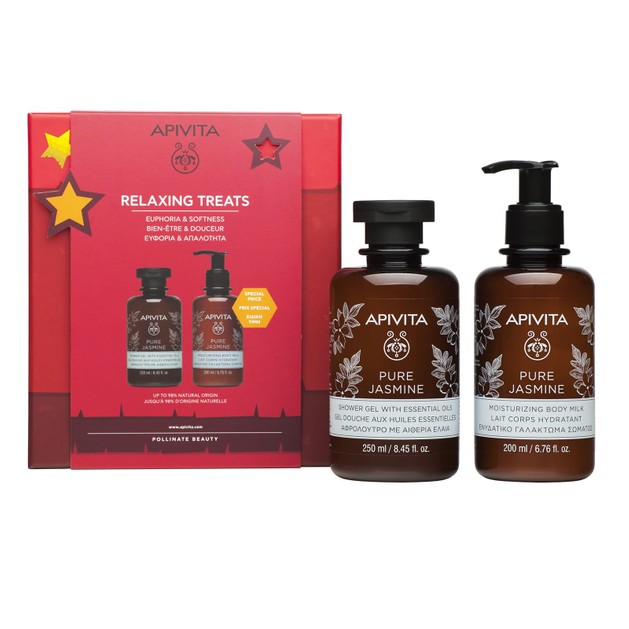 Apivita Promo Relaxing Treats Pure Jasmine Shower Gel 250ml & Moisturizing Body Milk 200ml σε Ειδική Τιμή Apivita Promo Relaxing Treats Pure Jasmine Shower Gel 250ml & Moisturizing Body Milk 200ml σε Ειδική Τιμή