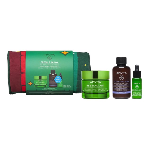 Apivita Promo Bee Radiant Night Gel-Balm 50ml & Δώρο Cleansing Foam Face & Eyes 75ml, Bee Radiant Glow Activating Serum 10ml Apivita Promo Bee Radiant Night Gel-Balm 50ml & Δώρο Cleansing Foam Face & Eyes 75ml, Bee Radiant Glow Activating Serum 10ml