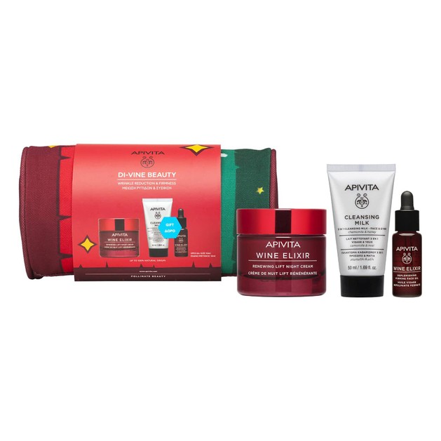 Apivita Promo Wine Elixir Renewing Lift Night Cream 50ml & Δώρο Cleansing Milk 3 in 1 Face & Eyes 50ml, Firming Face Oil 10ml Apivita Promo Wine Elixir Renewing Lift Night Cream 50ml & Δώρο Cleansing Milk 3 in 1 Face & Eyes 50ml, Firming Face Oil 10ml