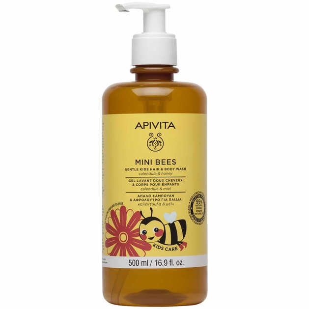 Apivita Mini Bees Gentle Kids Hair & Body Wash 500ml Apivita Mini Bees Gentle Kids Hair & Body Wash 500ml
