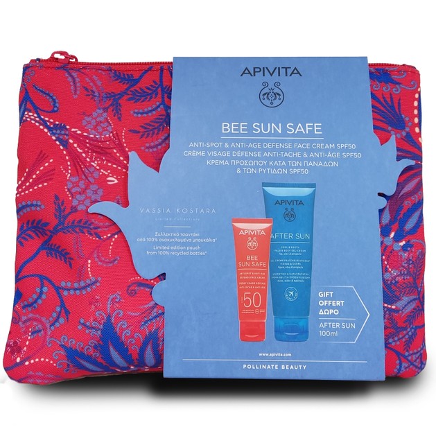 Apivita Πακέτο Προσφοράς Bee Sun Safe Anti-Spot & Anti-Age Defence Face Cream Spf50, 50ml & Δώρο After Sun Face & Body Gel-Cream 100ml Apivita Πακέτο Προσφοράς Bee Sun Safe Anti-Spot & Anti-Age Defence Face Cream Spf50, 50ml & Δώρο After Sun Face & Body Gel-Cream 100ml