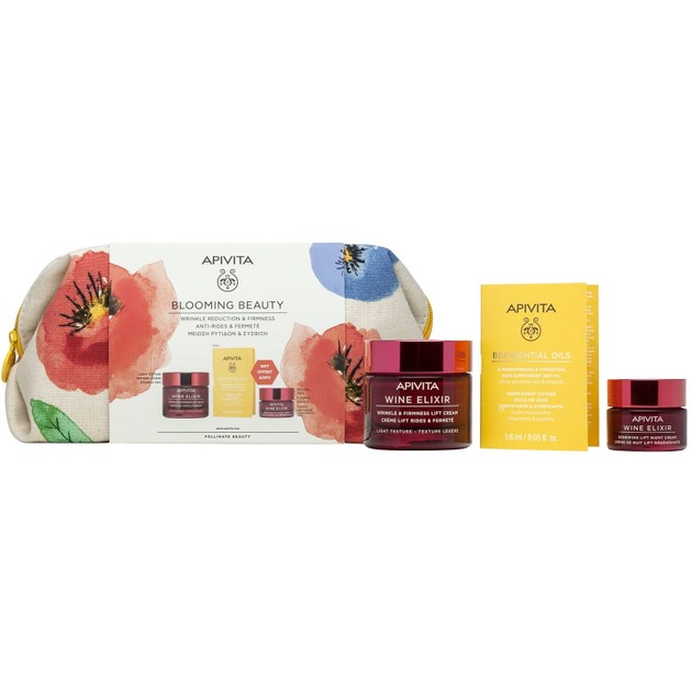 Apivita Promo Blooming Beauty Wine Elixir Lift Light Day Cream 50ml & Δώρο Renewing Lift Night Cream 15ml & Beessential Oils 1.6ml & Νεσεσέρ Apivita Promo Blooming Beauty Wine Elixir Lift Light Day Cream 50ml & Δώρο Renewing Lift Night Cream 15ml & Beessential Oils 1.6ml & Νεσεσέρ