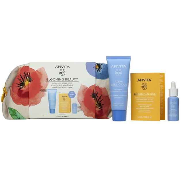 Apivita Promo Blooming Beauty Aqua Beelicious Oil-Free Hydrating Gel-Cream 40ml & Δώρο Aqua Beelicious Refreshing Hydrating Booster 10ml & Beessential Oils 1.6ml & Νεσεσέρ Apivita Promo Blooming Beauty Aqua Beelicious Oil-Free Hydrating Gel-Cream 40ml & Δώρο Aqua Beelicious Refreshing Hydrating Booster 10ml & Beessential Oils 1.6ml & Νεσεσέρ