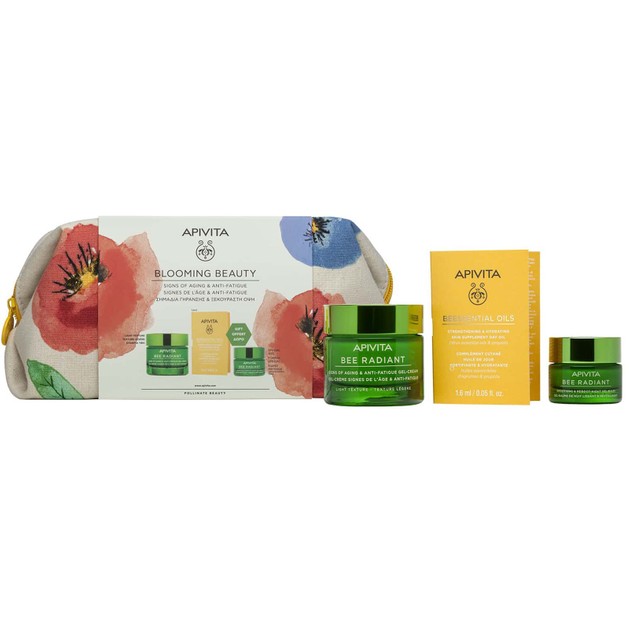 Apivita Promo Blooming Beauty Bee Radiant Light Gel-Cream 50ml & Δώρο Gel-Balm Νύχτας 15ml & Beessential Oils 1.6ml & Νεσεσέρ Apivita Promo Blooming Beauty Bee Radiant Light Gel-Cream 50ml & Δώρο Gel-Balm Νύχτας 15ml & Beessential Oils 1.6ml & Νεσεσέρ
