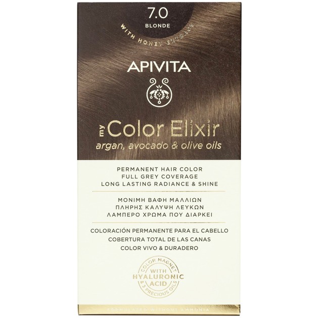 Apivita Promo My Color Elixir Permanent Hair Color - 7.0 Ξανθό Apivita Promo My Color Elixir Permanent Hair Color - 7.0 Ξανθό