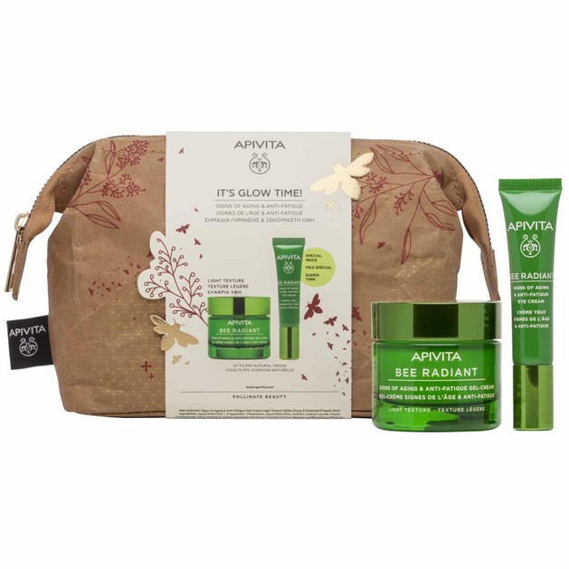 Apivita Promo It\'s Glow Time Bee Radiant Light Texture Gel-Cream 50ml & Eye Cream 15ml & Δώρο Νεσεσέρ σε Ειδική Τιμή Apivita Promo It\'s Glow Time Bee Radiant Light Texture Gel-Cream 50ml & Eye Cream 15ml & Δώρο Νεσεσέρ σε Ειδική Τιμή