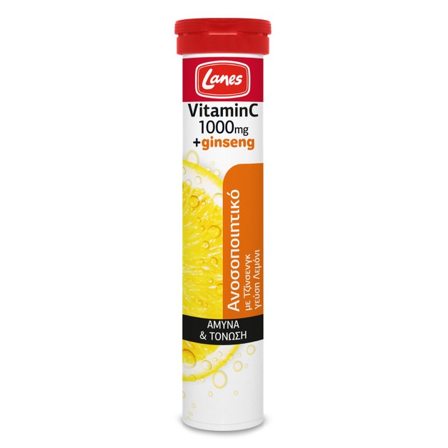 Lanes Vitamin C 1000mg & Ginseng 20 Effer.Tabs Lanes Vitamin C 1000mg & Ginseng 20 Effer.Tabs