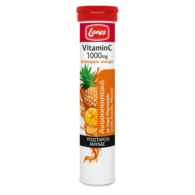 Lanes Vitamin C + Pineapple + Mango 1000mg 20 Effer.Tabs Lanes Vitamin C + Pineapple + Mango 1000mg 20 Effer.Tabs