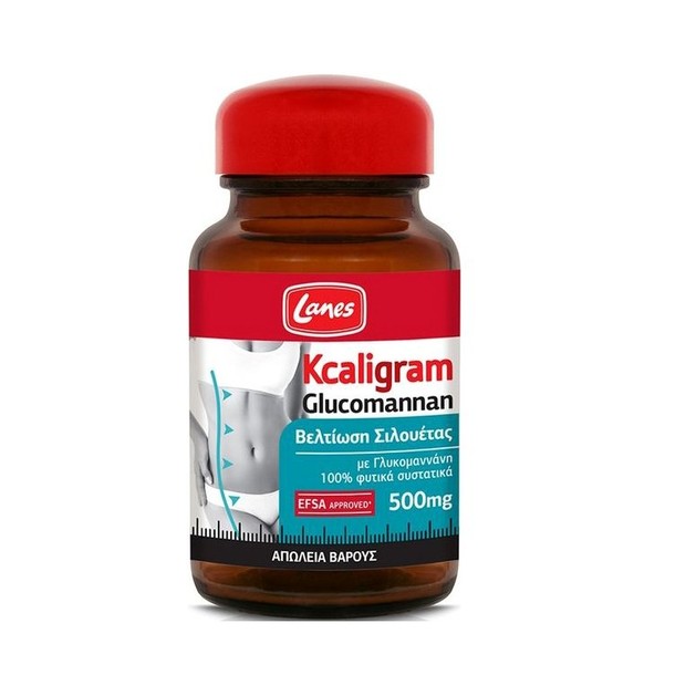 Lanes Kcaligram Glucomannan 500mg Συμπλήρωμα Διατροφής με Γλυκομαννάνη για την Βελτίωση της Σιλουέτας 60caps Lanes Kcaligram Glucomannan 500mg Συμπλήρωμα Διατροφής με Γλυκομαννάνη για την Βελτίωση της Σιλουέτας 60caps