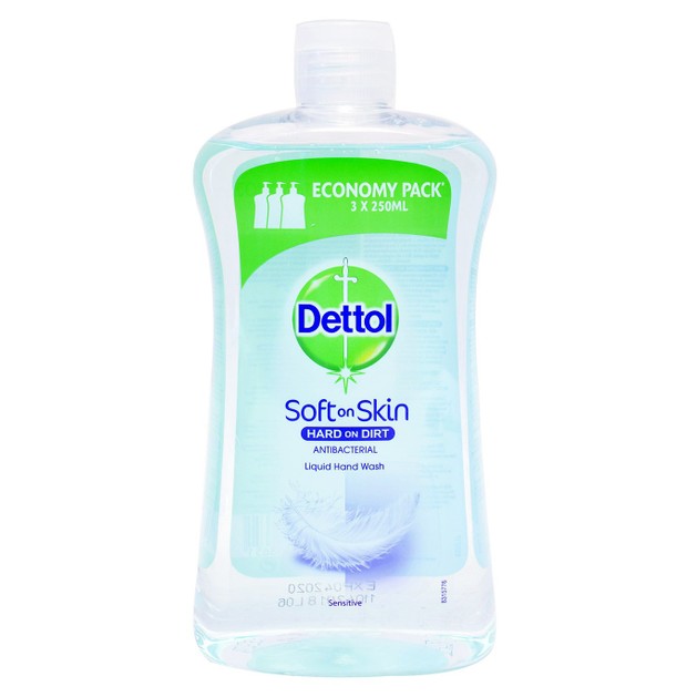 Dettol Sensitive Antibacterial Liquid Soap Reffil Σαπούνι Χεριών Ανταλλακτικό, με Γλυκερίνη, Οικονομική Συσκευασία 750ml Dettol Sensitive Antibacterial Liquid Soap Reffil Σαπούνι Χεριών Ανταλλακτικό, με Γλυκερίνη, Οικονομική Συσκευασία 750ml