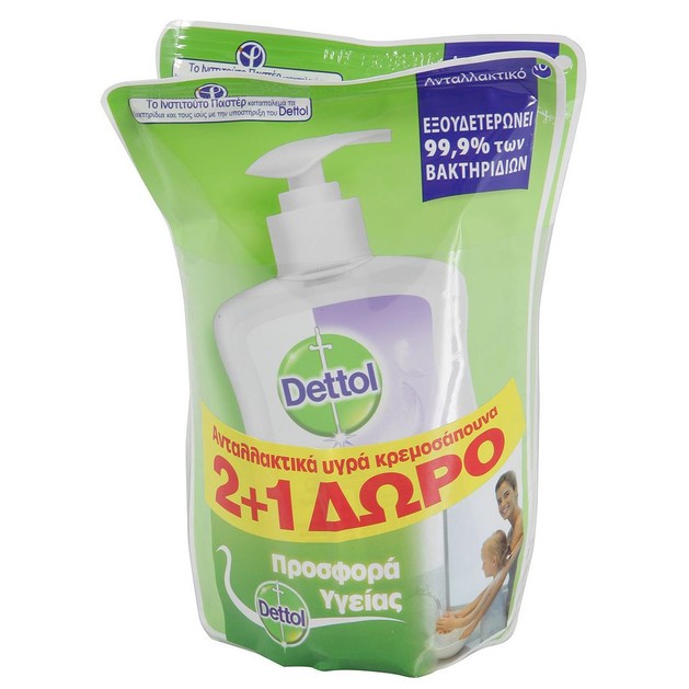 Dettol Πακέτο Προσφοράς Sensitive Antibacterial Liquid Soap Reffil Σαπούνι Χεριών Ανταλλακτικό, με Γλυκερίνη 3x200ml 2+1 Δώρο Dettol Πακέτο Προσφοράς Sensitive Antibacterial Liquid Soap Reffil Σαπούνι Χεριών Ανταλλακτικό, με Γλυκερίνη 3x200ml 2+1 Δώρο