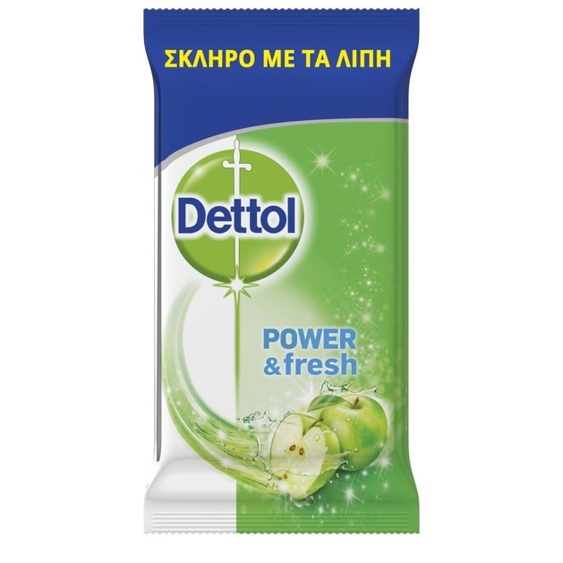Dettol Αντιβακτηριδιακά Μαντηλάκια Καθαρισμού Επιφανειών Με Άρωμα Πράσινο Μήλο 40τμχ Dettol Αντιβακτηριδιακά Μαντηλάκια Καθαρισμού Επιφανειών Με Άρωμα Πράσινο Μήλο 40τμχ