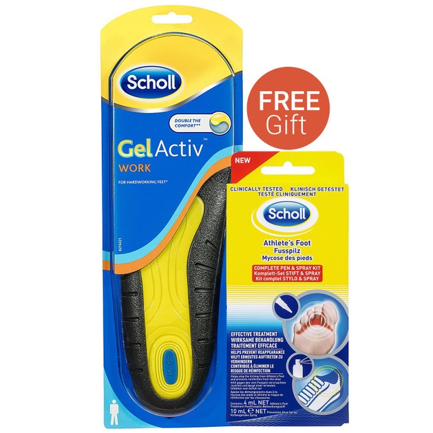 Dr Scholl Gel Activ Work Ανδρικοί Πάτοι & Δώρο Foot Fungal Kit (Pen 4ml & Spray 10ml) Dr Scholl Gel Activ Work Ανδρικοί Πάτοι & Δώρο Foot Fungal Kit (Pen 4ml & Spray 10ml)