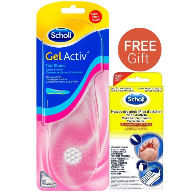 Dr Scholl Gel Activ Flat Shoes Γυναικείοι Πάτοι για Χαμηλά Παπούτσια 1 ζευγάρι & Δώρο Foot Fungal Kit (Pen 4ml & Spray 10ml) Dr Scholl Gel Activ Flat Shoes Γυναικείοι Πάτοι για Χαμηλά Παπούτσια 1 ζευγάρι & Δώρο Foot Fungal Kit (Pen 4ml & Spray 10ml)