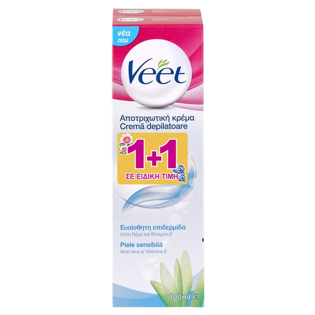 Veet Silk & Fresh Αποτριχωτική Κρέμα για Ευαίσθητη Επιδερμίδα με Αλόη Βέρα & Βιταμίνη Ε 2x100ml σε Ειδική Τιμή Veet Silk & Fresh Αποτριχωτική Κρέμα για Ευαίσθητη Επιδερμίδα με Αλόη Βέρα & Βιταμίνη Ε 2x100ml σε Ειδική Τιμή