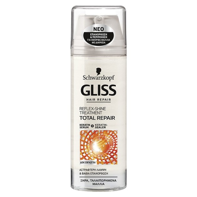 Schwarzkopf Gliss Treatment Total Repair Reflex Shine Ορός Κερατίνης για Ξηρά & Ταλαιπωρημένα Μαλλιά 150ml Schwarzkopf Gliss Treatment Total Repair Reflex Shine Ορός Κερατίνης για Ξηρά & Ταλαιπωρημένα Μαλλιά 150ml