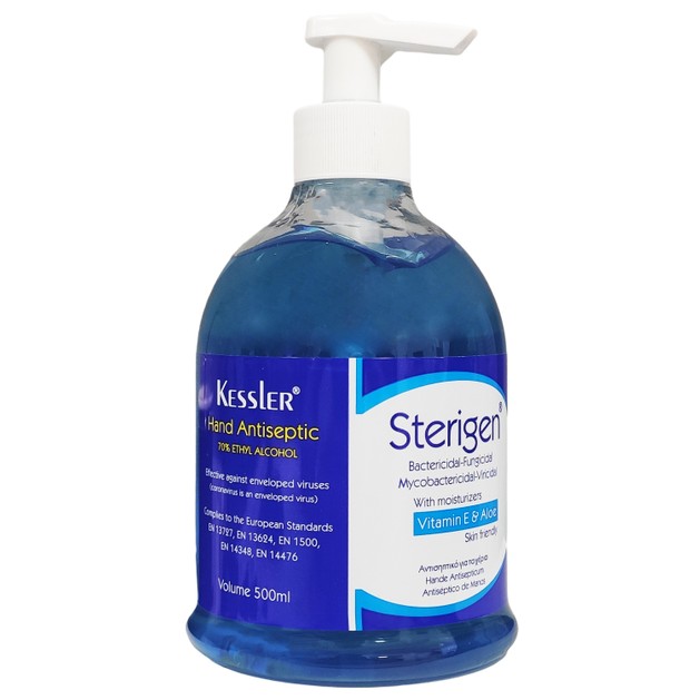 Kessler Sterigen Antiseptic Handgel with 70% Ethyl Alcohol 500ml Kessler Sterigen Antiseptic Handgel with 70% Ethyl Alcohol 500ml