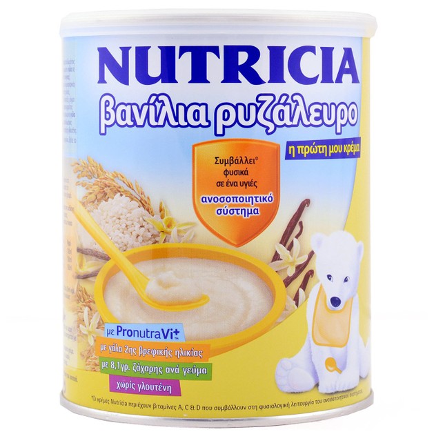 Nutricia Βανίλια Ρυζάλευρο, η Πρώτη μου Κρέμα με Γάλα Χωρίς Γλουτένη από τον 5ο Μήνα 300gr Nutricia Βανίλια Ρυζάλευρο, η Πρώτη μου Κρέμα με Γάλα Χωρίς Γλουτένη από τον 5ο Μήνα 300gr