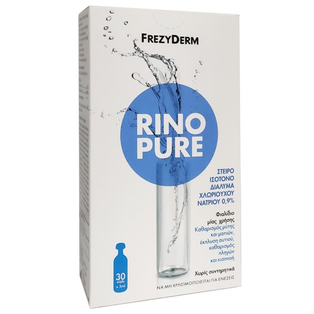 Frezyderm Rinopure Sterile Isotonic Solution of Sodium Chloride 0.9% 30vials x 5ml Frezyderm Rinopure Sterile Isotonic Solution of Sodium Chloride 0.9% 30vials x 5ml