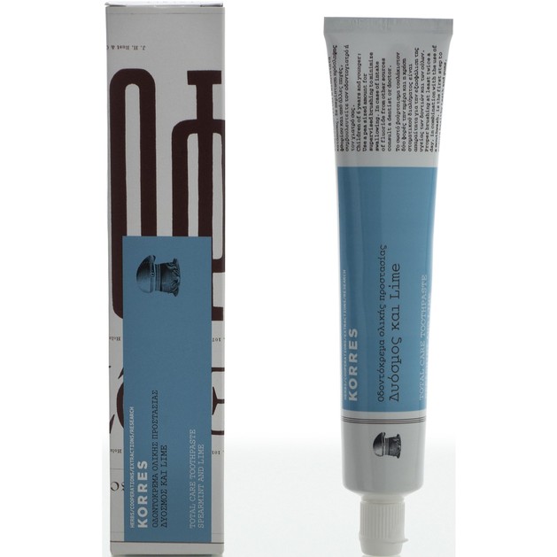 Korres Οδοντόκρεμα Ολικής Προστασίας Δυόσμος & Lime 75ml Korres Οδοντόκρεμα Ολικής Προστασίας Δυόσμος & Lime 75ml