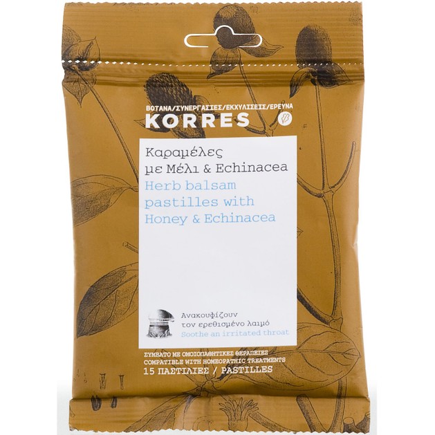 Korres Pastilles με Μέλι & Echinacea 15 Παστίλιες Korres Pastilles με Μέλι & Echinacea 15 Παστίλιες