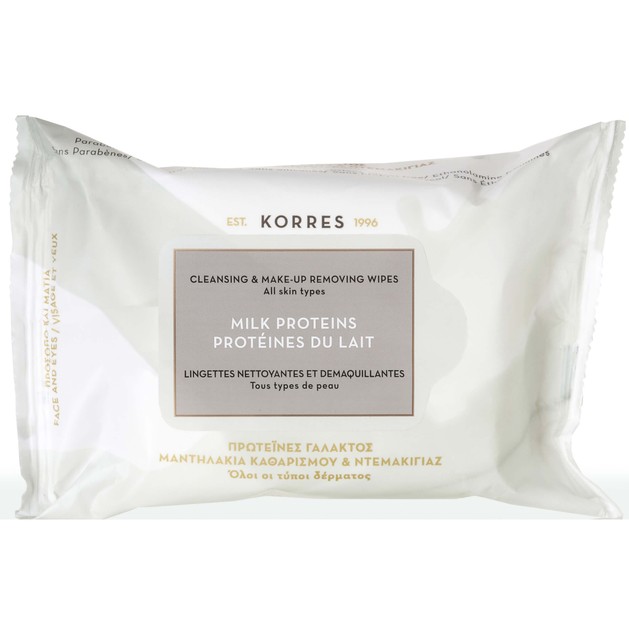 Korres Milk Proteins Μαντηλάκια Καθαρισμού & Ντεμακιγιάζ 25 Tεμάχια Korres Milk Proteins Μαντηλάκια Καθαρισμού & Ντεμακιγιάζ 25 Tεμάχια