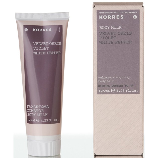 Korres Body Milk Velvet Orris Violet White Pepper, Γαλάκτωμα Σώματος 125ml Korres Body Milk Velvet Orris Violet White Pepper, Γαλάκτωμα Σώματος 125ml